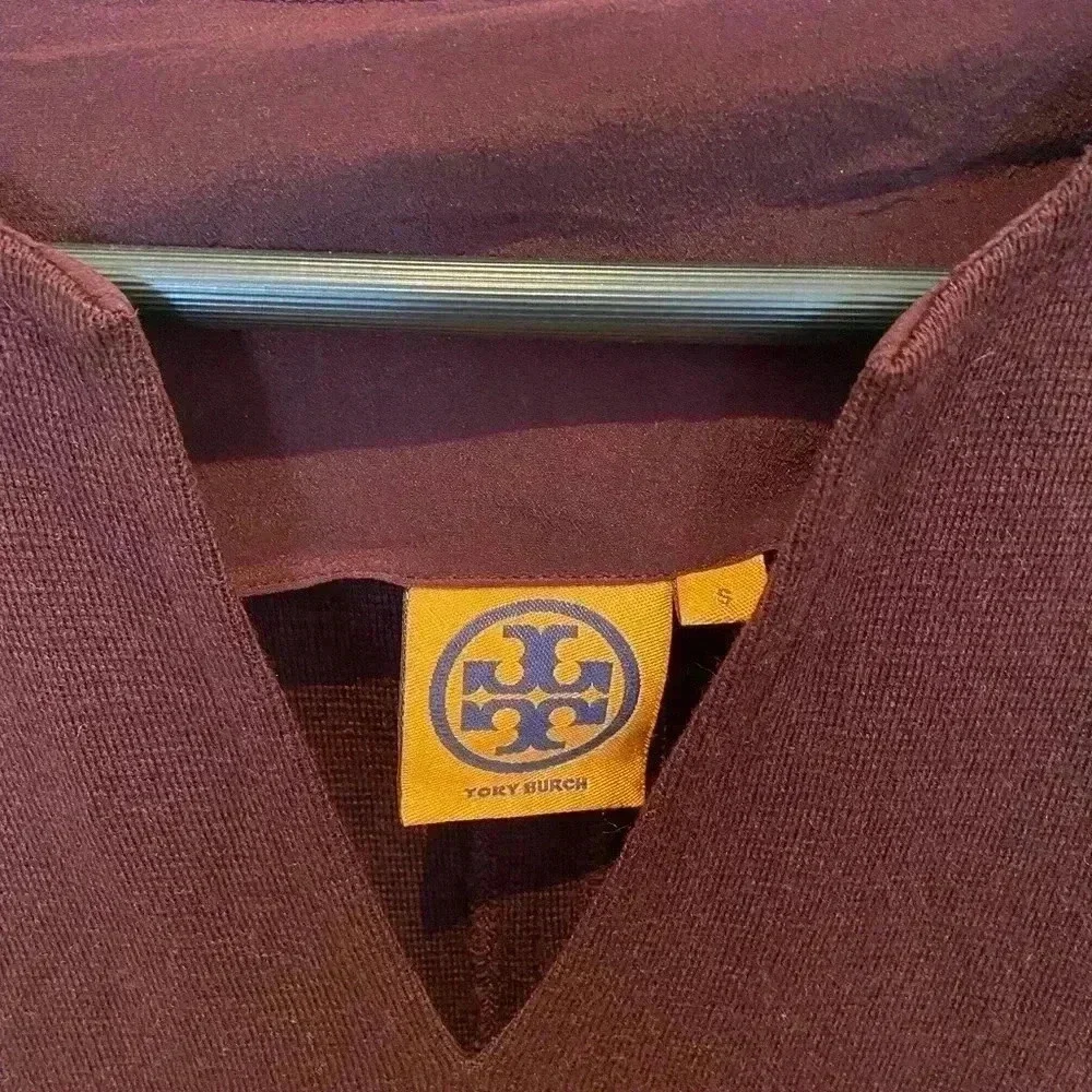 TORY BURCH BURGUNDY DRESS S